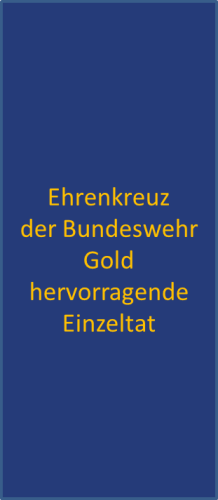 084-Etui - Bundeswehr Ehrenkreuz Gold - unter Gefahr für Leib und Leben