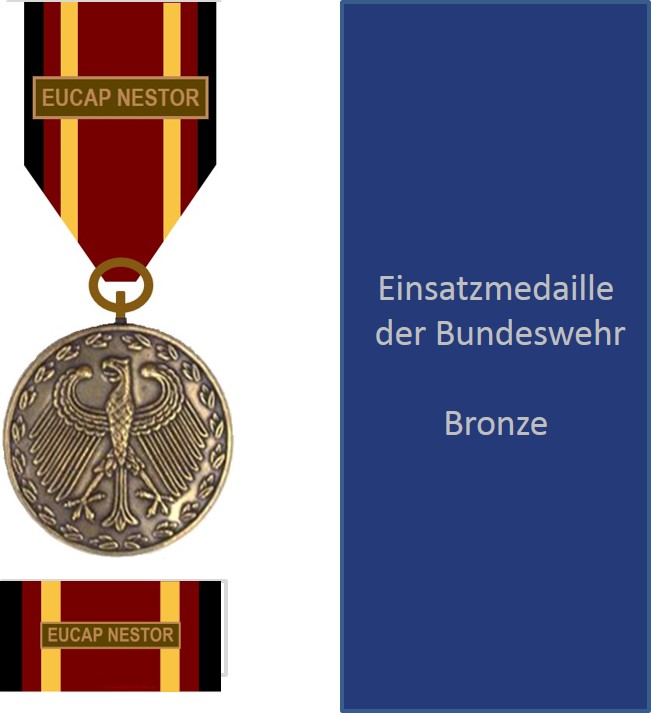 Bundeswehr-Einsatzmedaille EUCAP NESTOR - Set Bronze