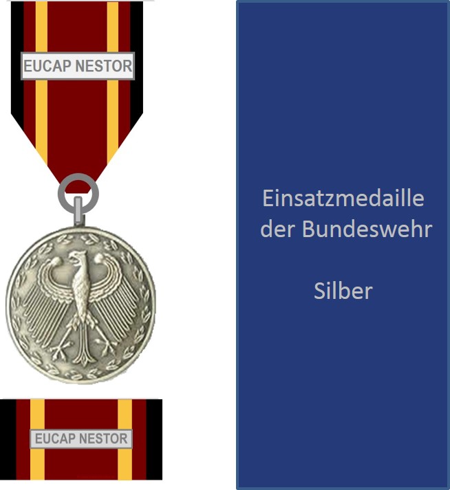 Bundeswehr-Einsatzmedaille EUCAP NESTOR - Set Silber