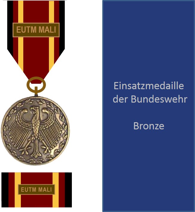 Bundeswehr-Einsatzmedaille EUTM MALI - Set Bronze