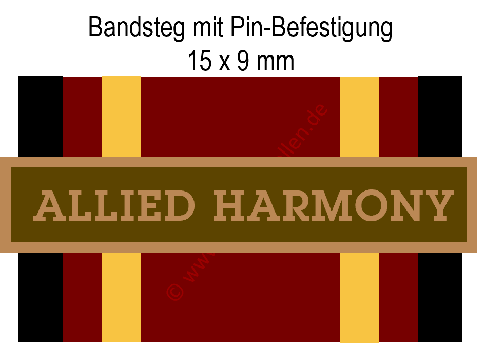 Bundeswehr-Einsatzmedaille - Bandsteg für Allied Harmony - Bronze