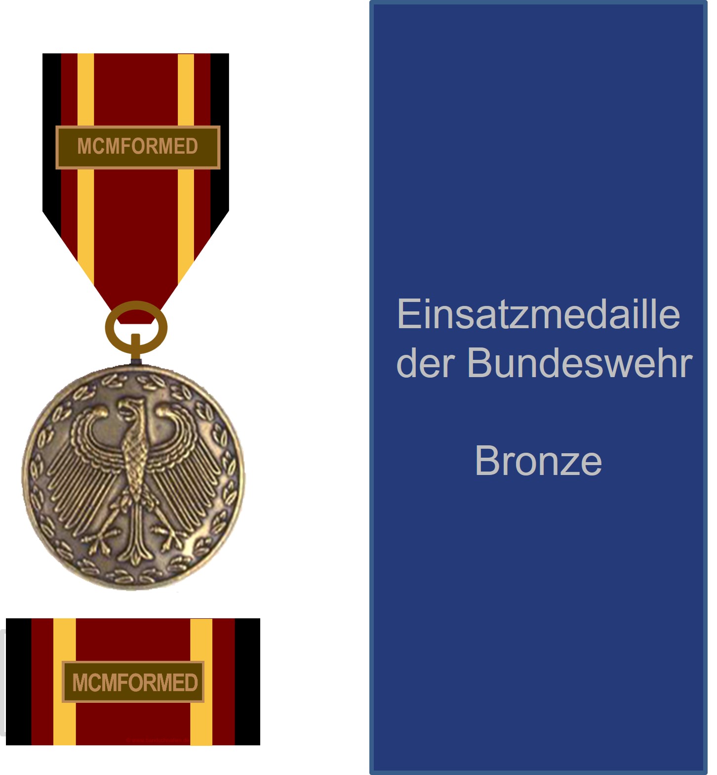 Bundeswehr-Einsatzmedaille MCMFORMED - Set Bronze