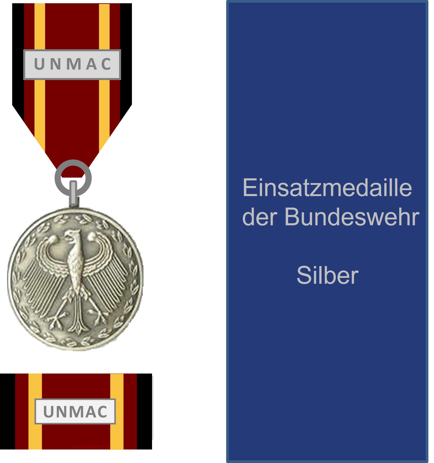 Bundeswehr-Einsatzmedaille UNMAC - Set Silber