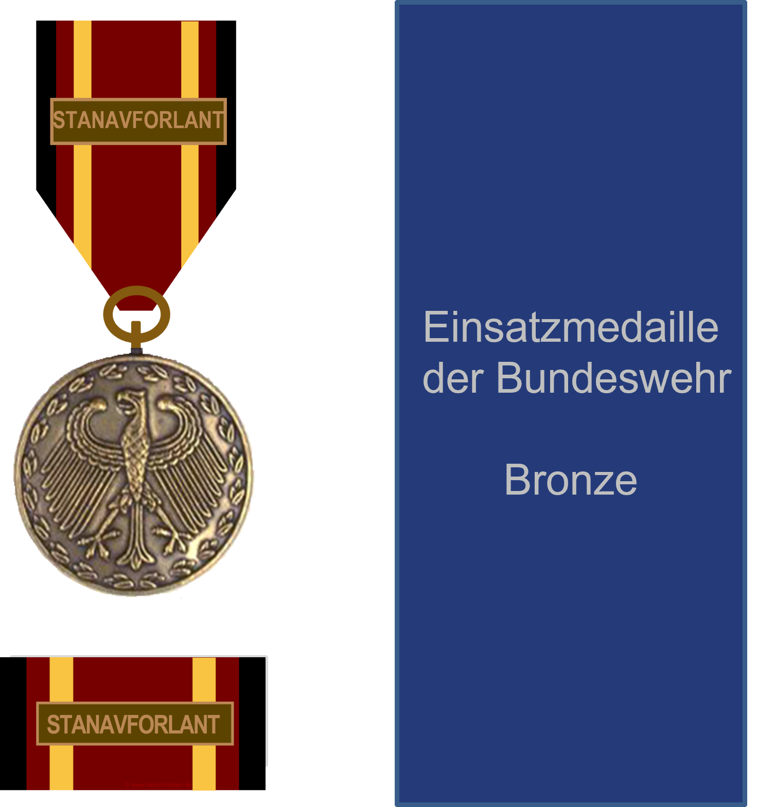 Bundeswehr-Einsatzmedaille STANAVFORLANT - Set Bronze