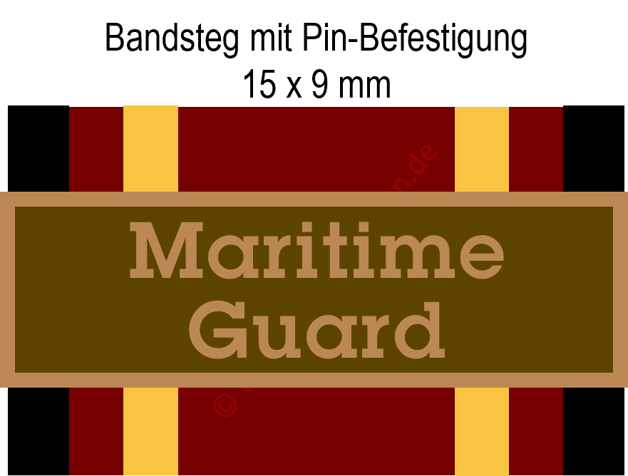 Bundeswehr-Einsatzmedaille - Bandsteg für Maritim Guard - Bronze