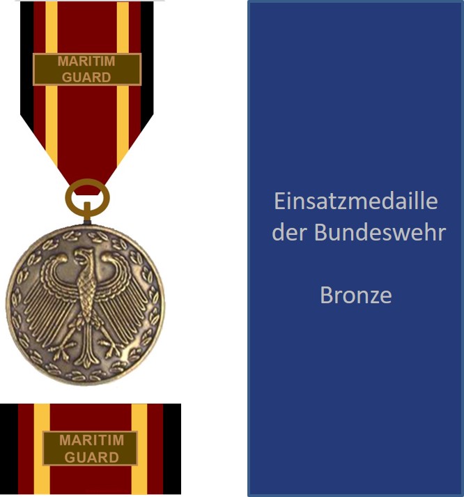 Bundeswehr-Einsatzmedaille MARITIM GUARD - Set Bronze