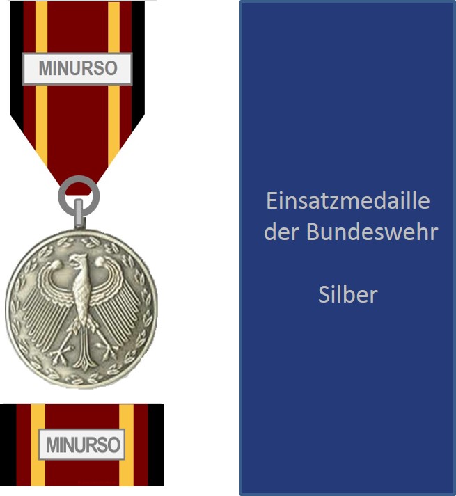 Bundeswehr-Einsatzmedaille MINURSO - Set Silber