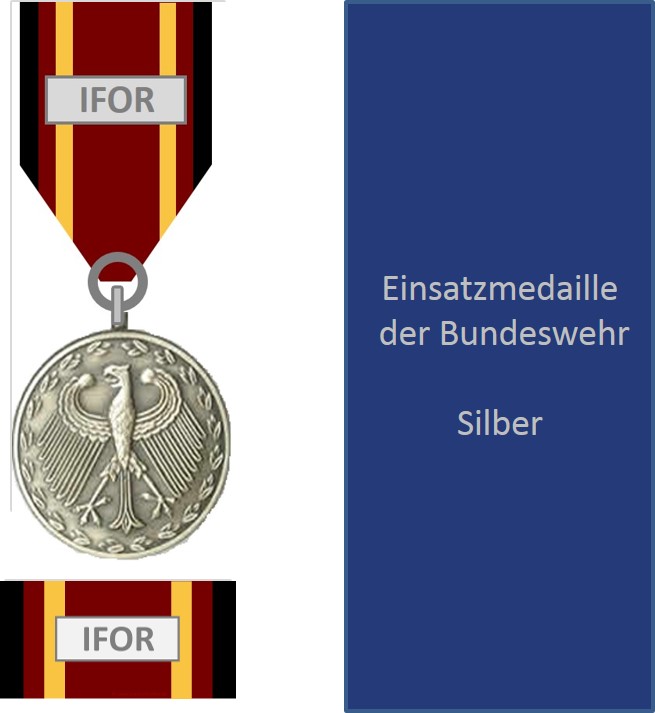 Bundeswehr-Einsatzmedaille IFOR - Set Silber