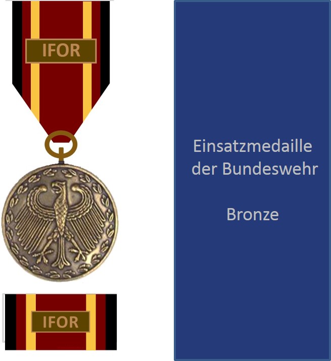 Bundeswehr-Einsatzmedaille IFOR - Set Bronze