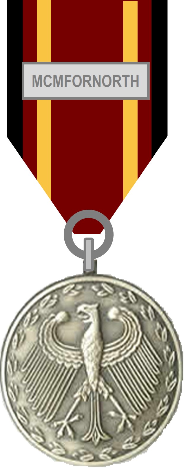 Bundeswehr-Einsatzmedaille MCMFORNORTH - (Alt-)Silber