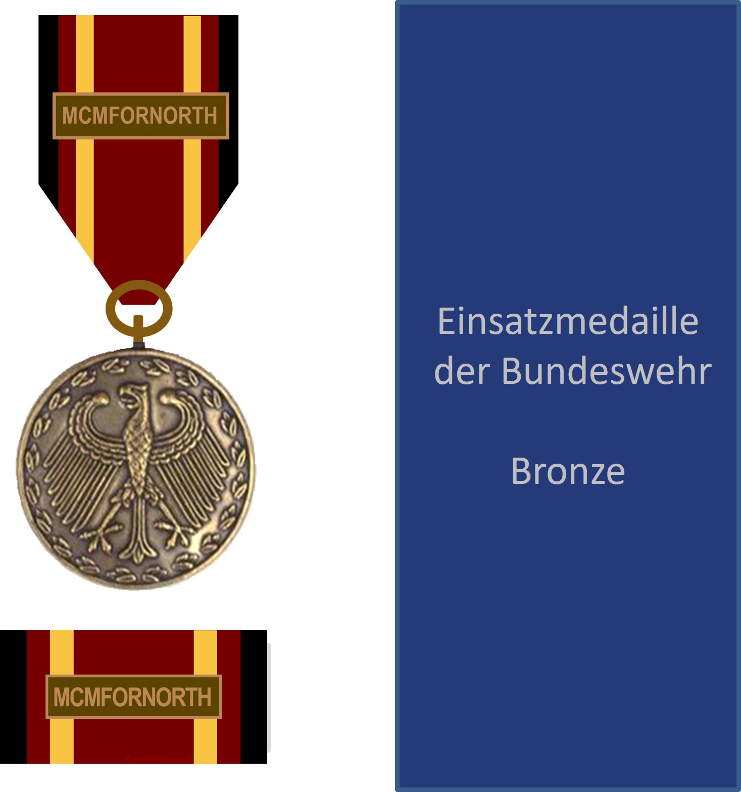 Bundeswehr-Einsatzmedaille MCMFORNORTH - Set Bronze