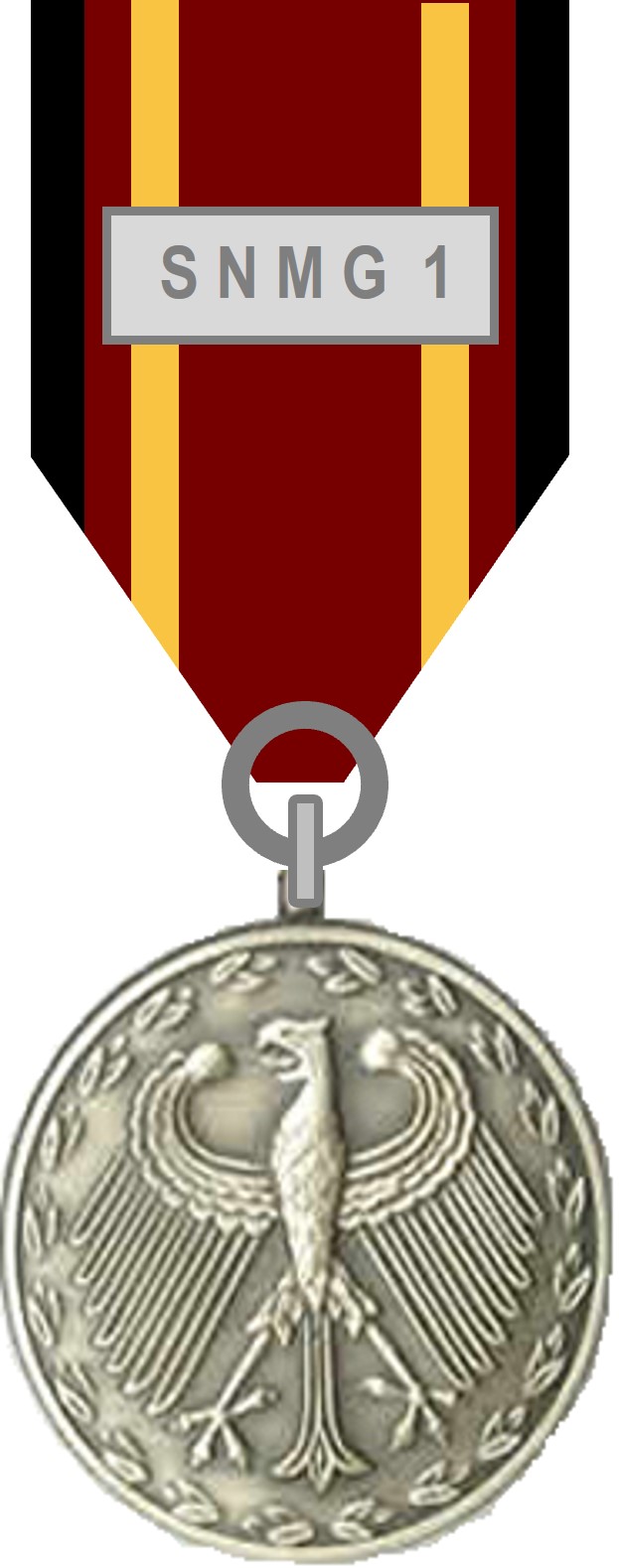 Bundeswehr-Einsatzmedaille SNMG 1 - (Alt-)Silber