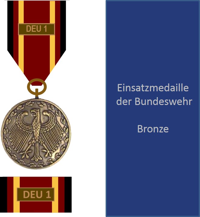 Bundeswehr-Einsatzmedaille DEU 1 - Set Bronze