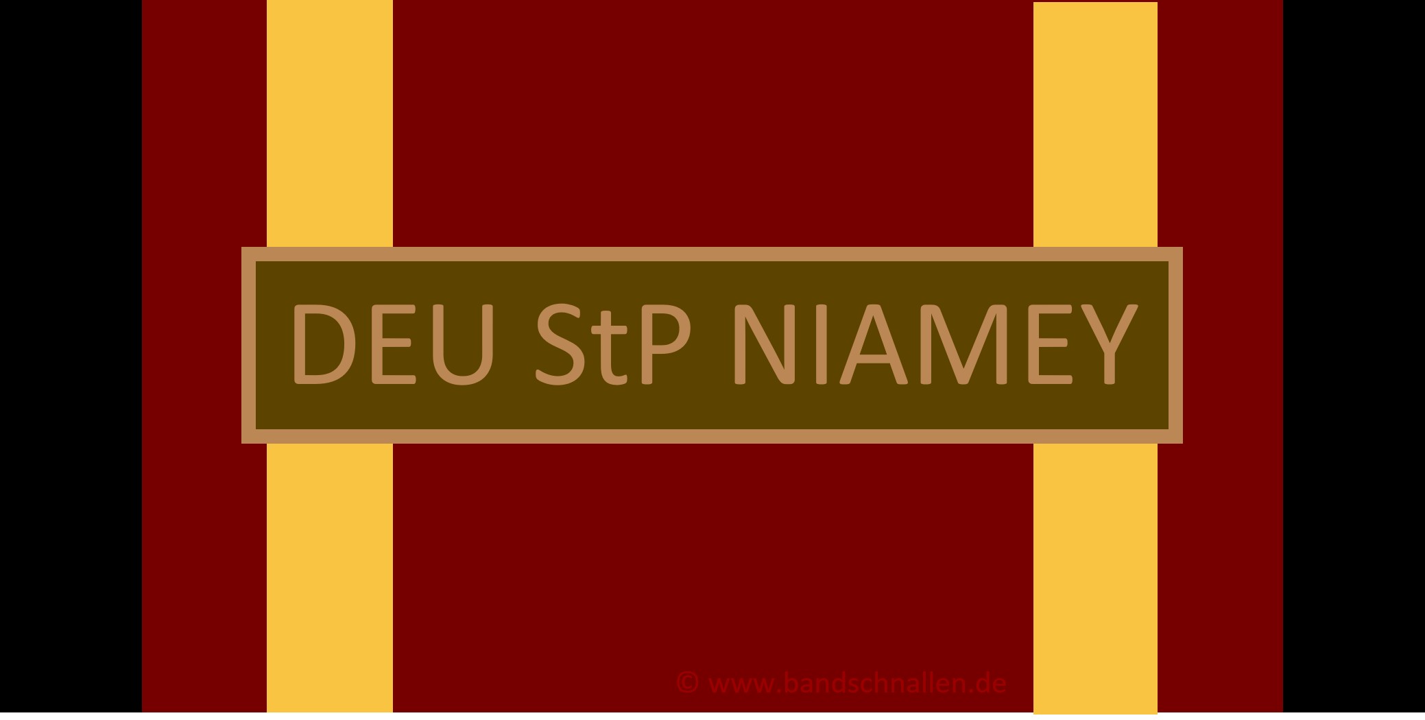 Bundeswehr-Einsatzmedaille DEU StP NIAMEY - Bandschnalle Bronze