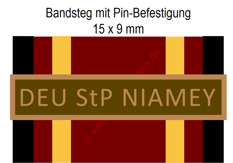 Bundeswehr-Einsatzmedaille - Bandsteg für DEU StP NIAMEY - Bronze