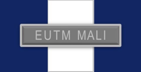 ESDP-Einsatzmedaille - EUTM Mail (SUPPORT / blau-weiß)