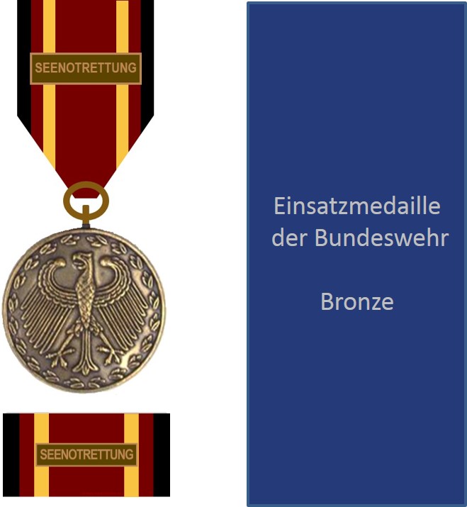 Bundeswehr-Einsatzmedaille SEENOTRETTUNG - Set Bronze