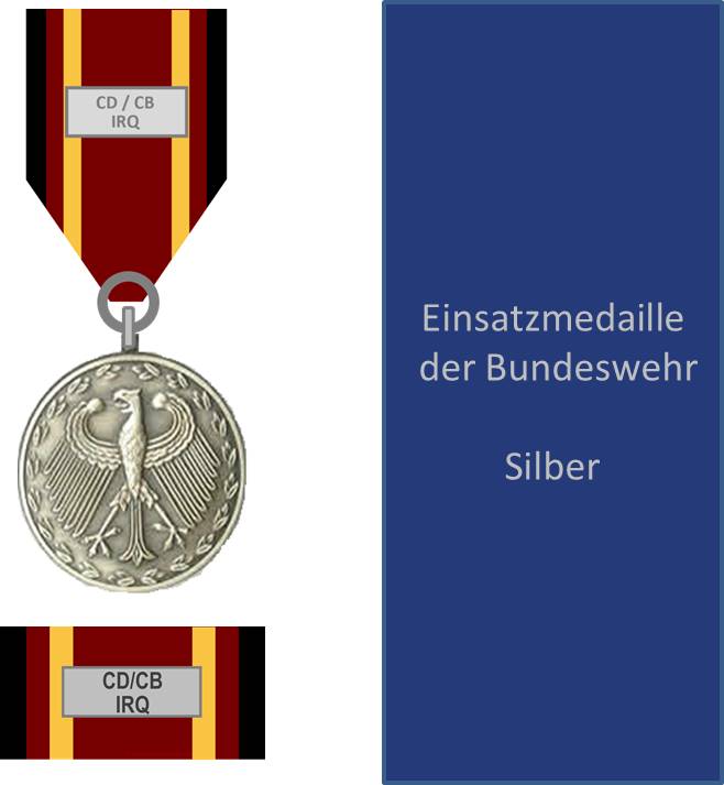 Bundeswehr-Einsatzmedaille CD/CB IRQ - Set Silber