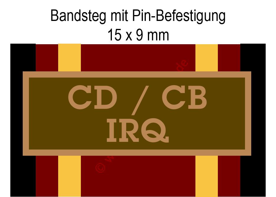 Bundeswehr-Einsatzmedaille - Bandsteg für CD/CB IRQ - Bronze