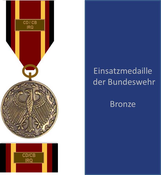 Bundeswehr-Einsatzmedaille CD/CB IRQ - Set Bronze