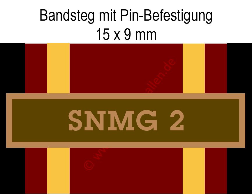 Bundeswehr-Einsatzmedaille - Bandsteg für SNMG 2 Bronze