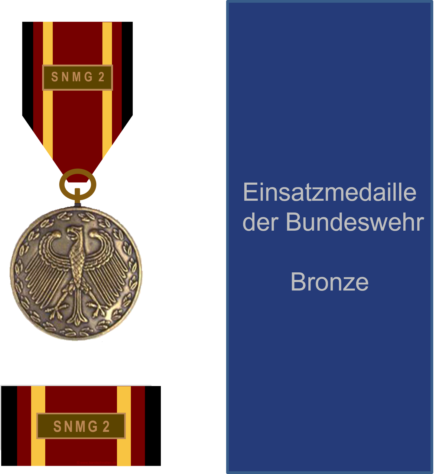 Bundeswehr-Einsatzmedaille SNMG 2 - Set Bronze