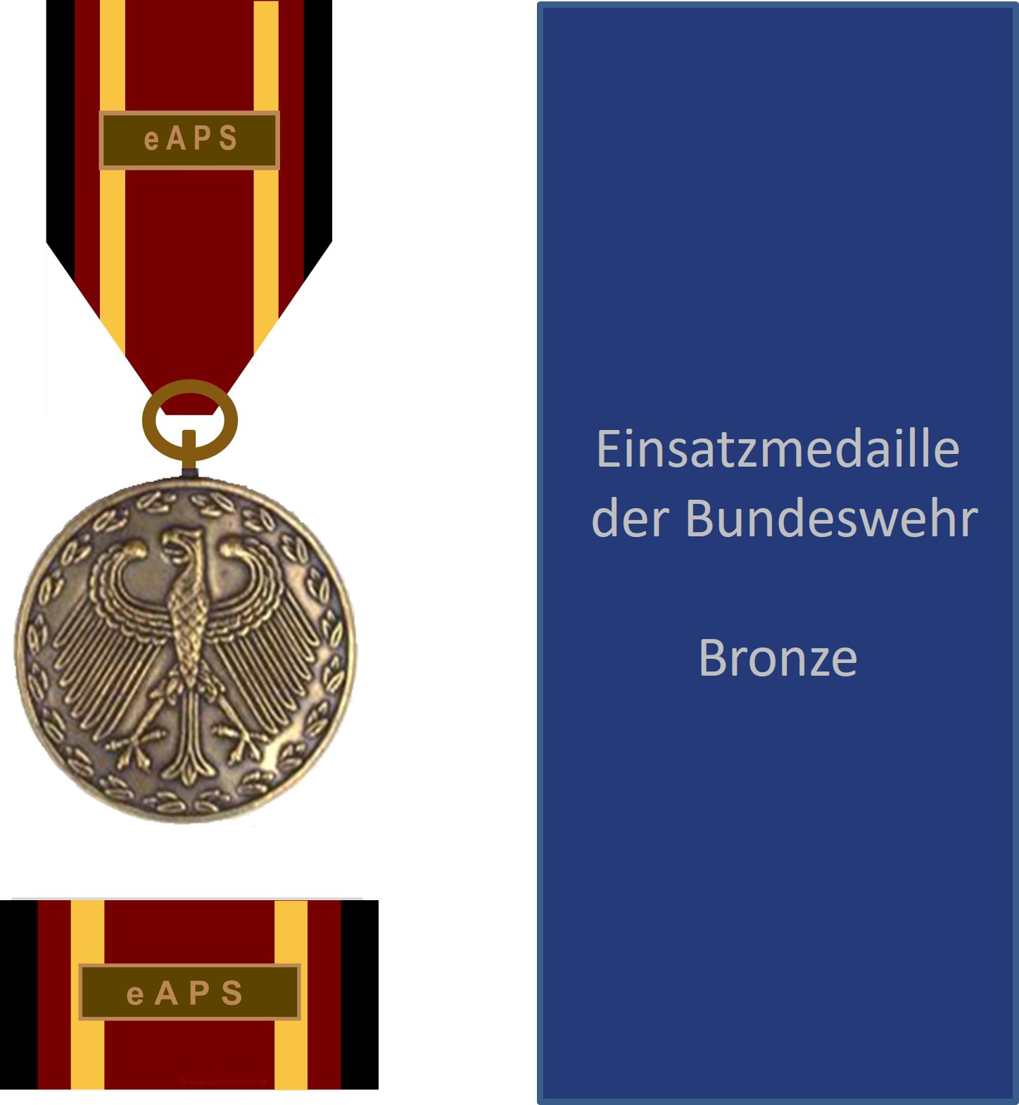 Bundeswehr-Einsatzmedaille enhanced AIR Policing SOUTH (eAPS) - Set Bronze
