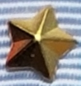 Stern, gold (als Auflage) - Metallauflage 5 mm