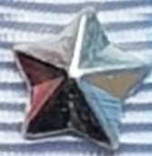 Stern (schwarz bzw. Alt-Silber) - Metallauflage 5 mm