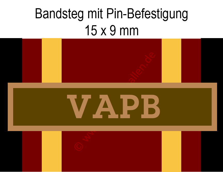 Bundeswehr-Einsatzmedaille - Bandsteg für VAPB (AIR POLICING BALTIKUM) Bronze