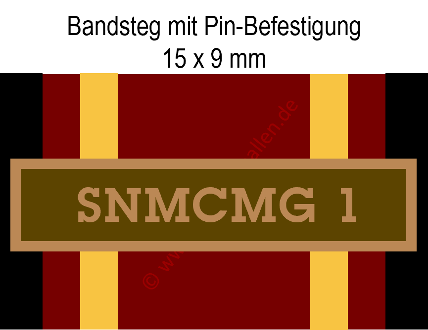 Bundeswehr-Einsatzmedaille - Bandsteg für SNMCMG 1 Bronze