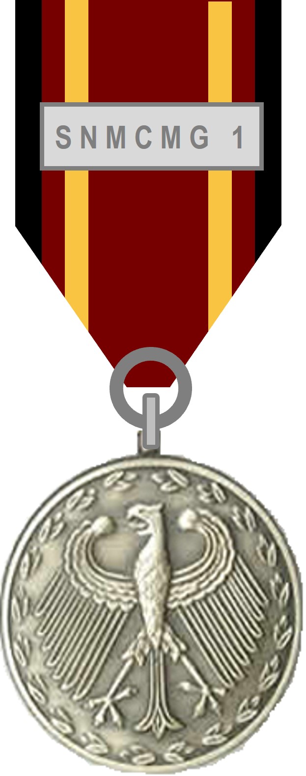 Bundeswehr-Einsatzmedaille SNMCMG 1 - (Alt-)Silber