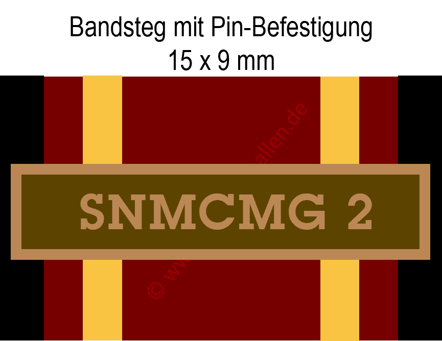 Bundeswehr-Einsatzmedaille - Bandsteg für SNMCMG 2 Bronze