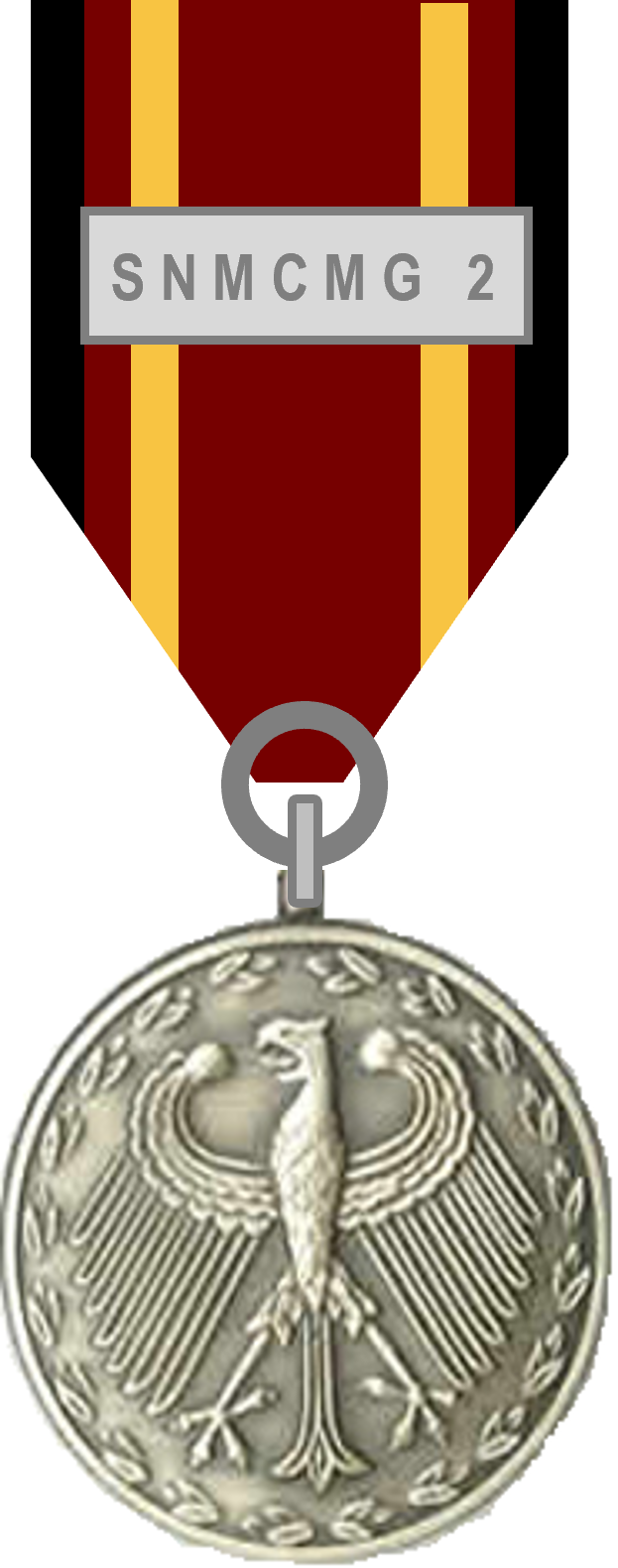 Bundeswehr-Einsatzmedaille SNMCMG 2 - (Alt-)Silber