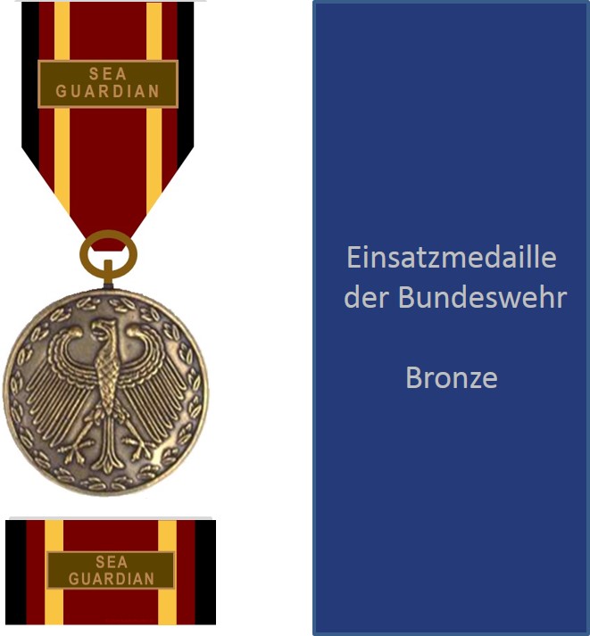 Bundeswehr-Einsatzmedaille SEA GUARDIAN - Set Bronze