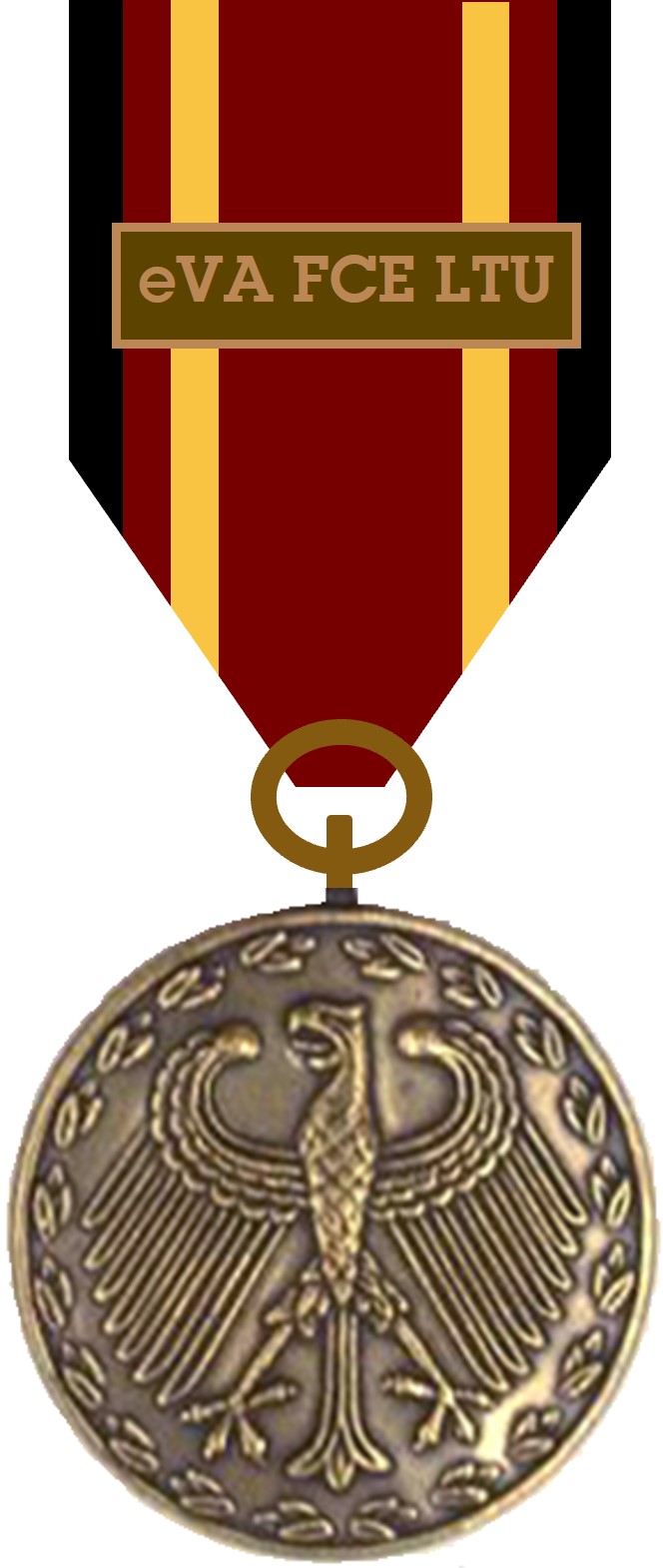 Bundeswehr-Einsatzmedaille - Enhanced Vigilance Activities eVA FCE LTU - 35-mm-Medaille Bronze