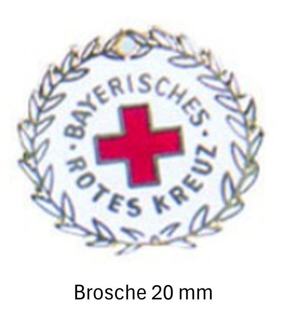BRK-Verdienstauszeichnung Silber als Brosche (ca. 20 mm) mit Sicherheitsnadel