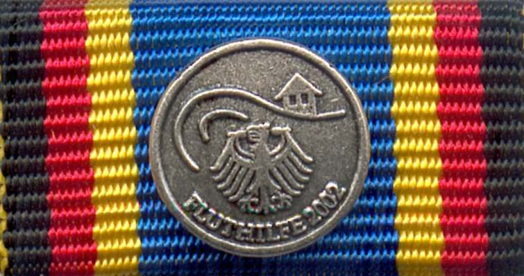 Fluthilfe 2002 - Einsatzmedaille zum Elbehochwasser