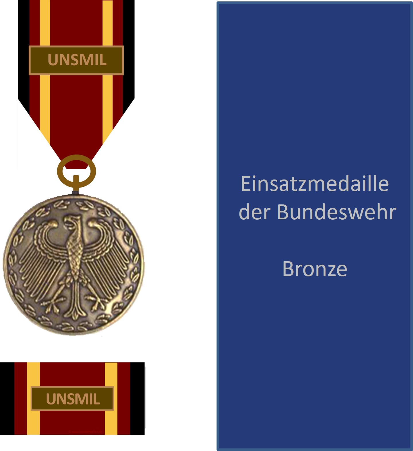Bundeswehr-Einsatzmedaille UNSMIL - Set Bronze