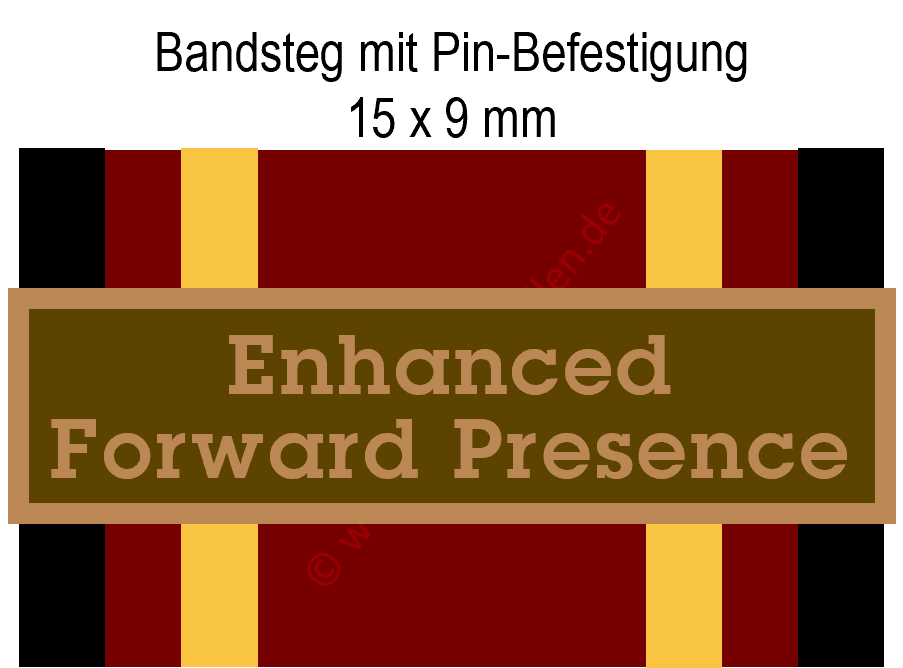 Bundeswehr-Einsatzmedaille - Bandsteg für NATO Enhanced Forward Presence - Bronze