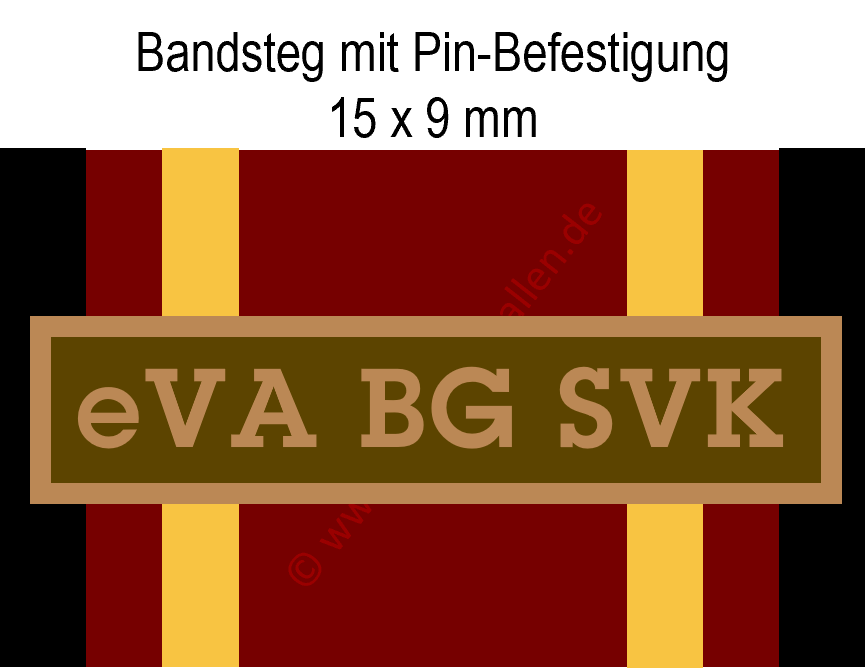 Bundeswehr-Einsatzmedaille - Bandsteg für Enhanced Vigilance Activities eVA BG SVK - Bronze