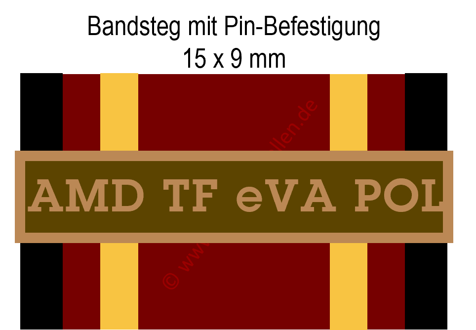 Bundeswehr-Einsatzmedaille - Bandsteg für AMD TF eVA POL - Bronze