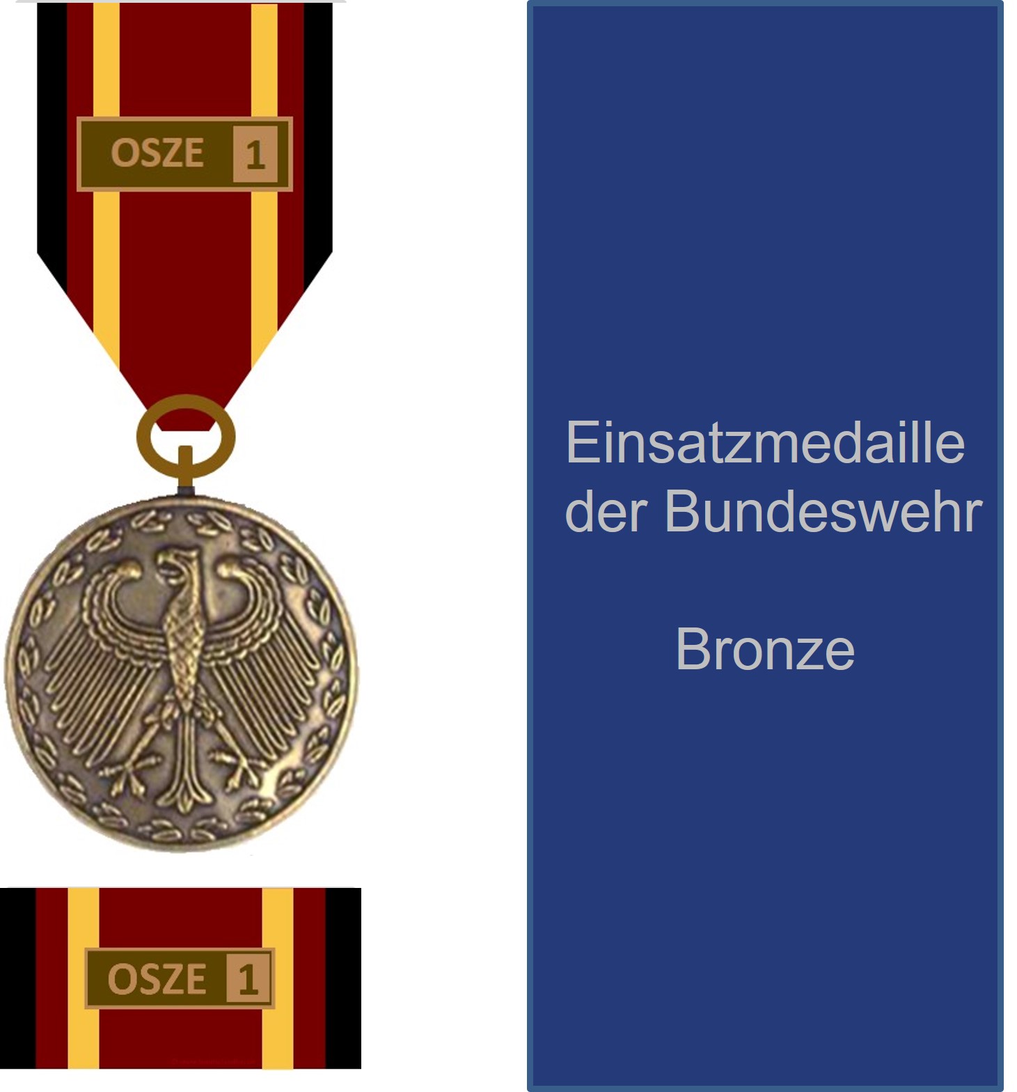 Bundeswehr-Einsatzmedaille OSZE 1 - Set Bronze