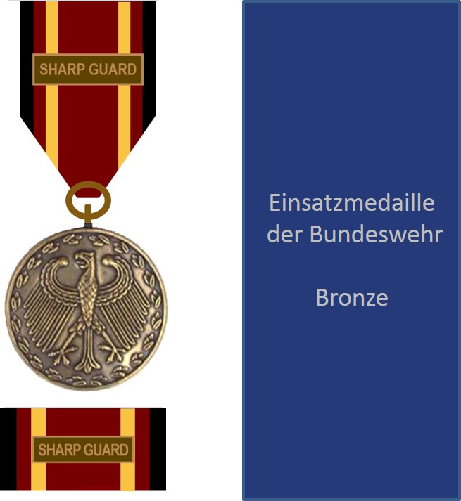 Bundeswehr-Einsatzmedaille SHARP GUARD - Set Bronze