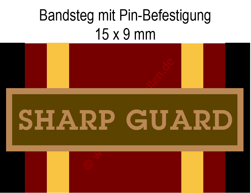 Bundeswehr-Einsatzmedaille - Bandsteg für SHARP GUARD - Bronze