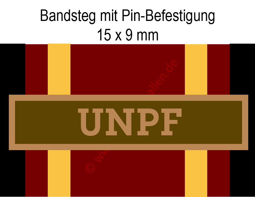 Bundeswehr-Einsatzmedaille - Bandsteg für UNPF - Bronze