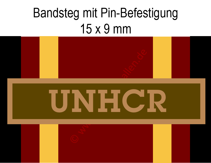 Bundeswehr-Einsatzmedaille - Bandsteg für UNHCR - Bronze