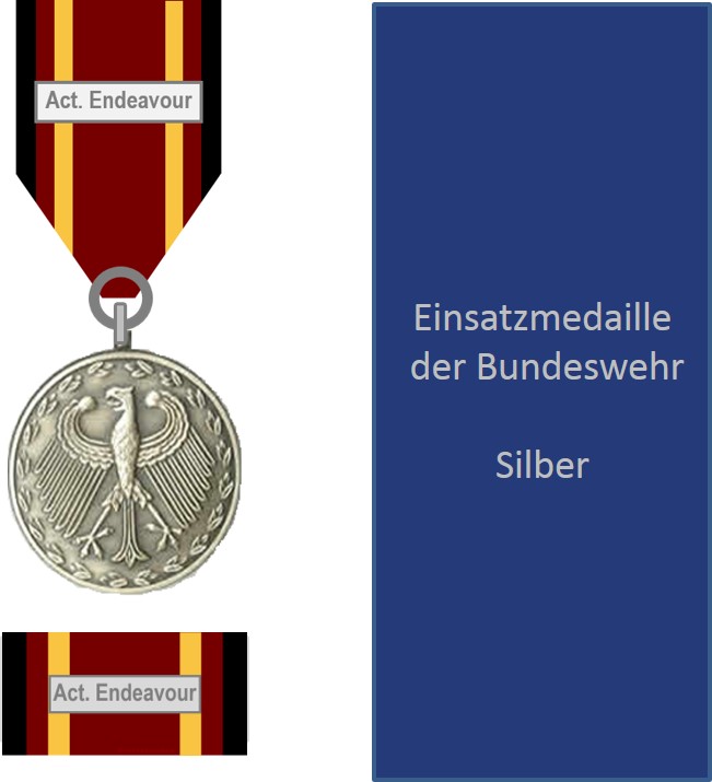 Bundeswehr-Einsatzmedaille Active Endeavour - Set Silber