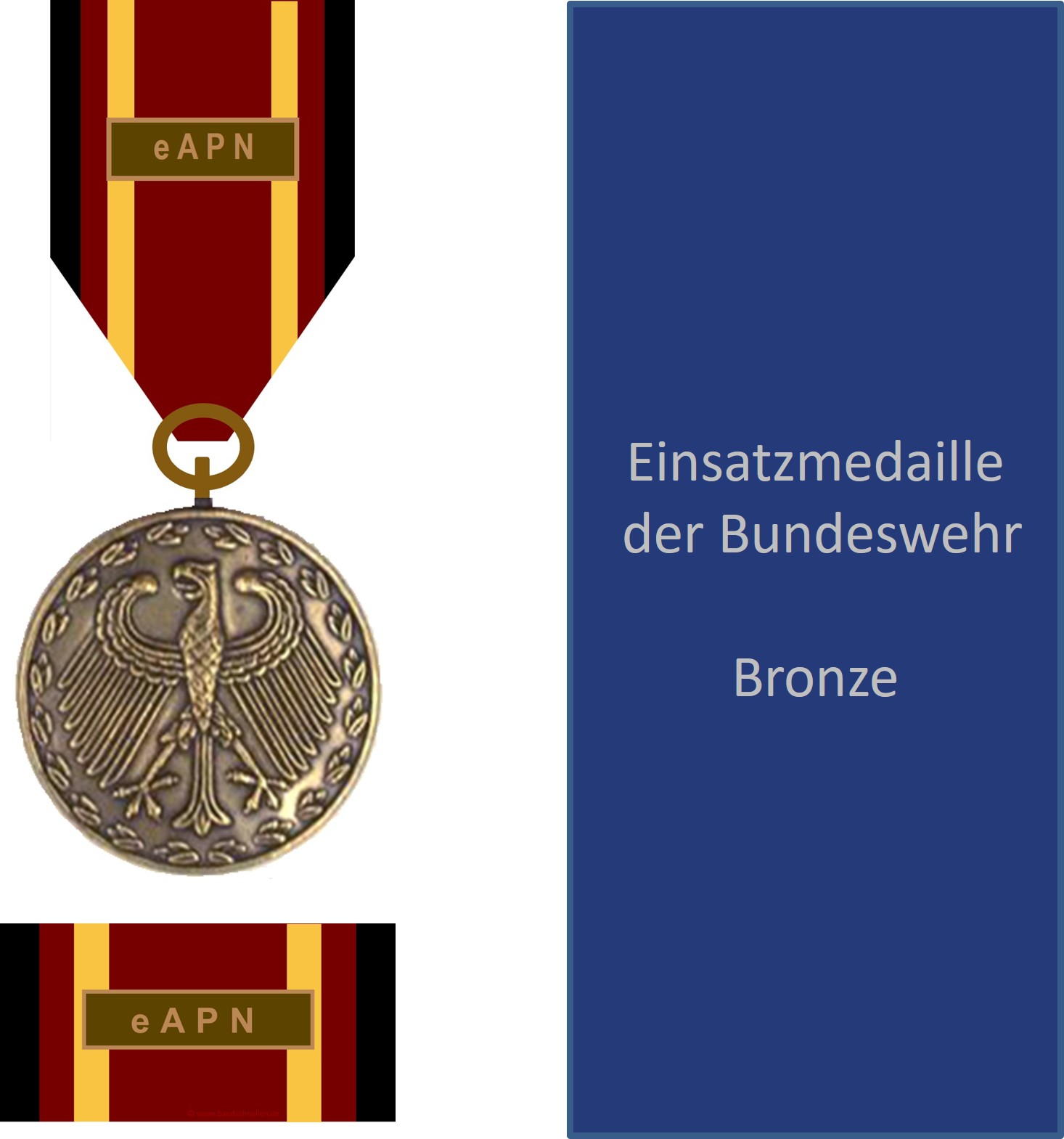 Bundeswehr-Einsatzmedaille enhanced AIR Policing NORTH (eAPN) - Set Bronze