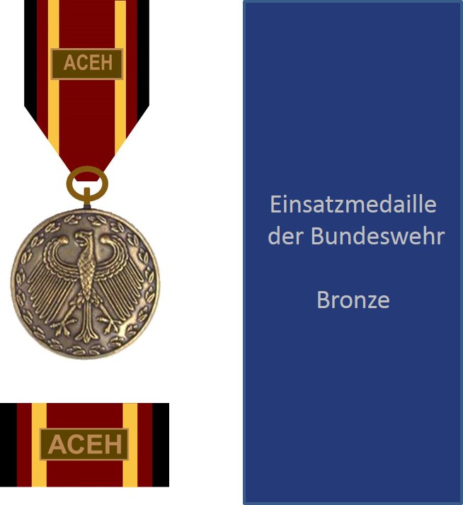 Bundeswehr-Einsatzmedaille ACEH - Set Bronze